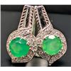 Image 1 : SILVER(4.6G), GREEN ONYX (APP 2CT) EARRING, SUGGESTED RETAIL VALUE $320