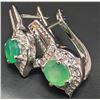 Image 2 : SILVER(4.6G), GREEN ONYX (APP 2CT) EARRING, SUGGESTED RETAIL VALUE $320