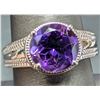 Image 1 : SILVER(4.27G), AMETHYST (2CT) RING, SUGGESTED RETAIL VALUE $320