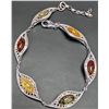 Image 1 : SILVER(10.36G), AMBER BRACELET 7-8", SUGGESTED RETAIL VALUE $300