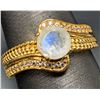 Image 1 : SILVER(3.53G), MOONSTONE (0.7CT) RING, SUGGESTED RETAIL VALUE $280