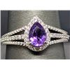 Image 1 : SILVER(3.25G), AMETHYST (0.5CT) RING, SUGGESTED RETAIL VALUE $260