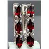 Image 1 : SILVER(3.17G), GARNET (APP 0.8CT) EARRING, SUGGESTED RETAIL VALUE $240