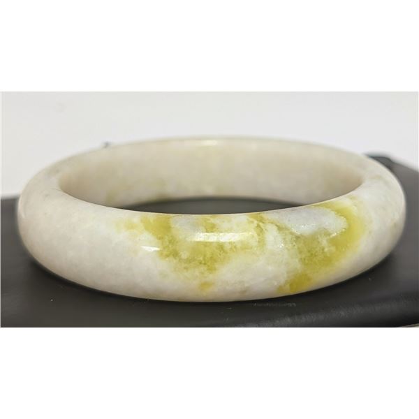 UNTREATED GENUINE JADE BANGLE, SUGGESTED RETAIL VALUE $200