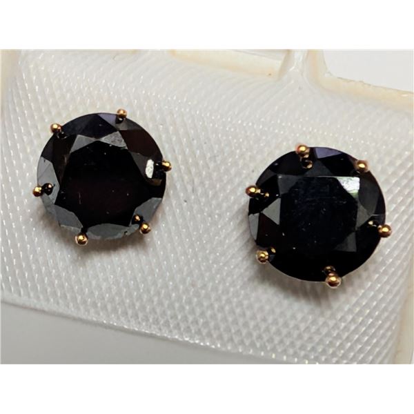 14K(1.25G), BLACK DIAMOND (1.25CT) EARRING APPRAISED INSURANCE VALUE $1700