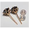 Image 2 : 14K(1.25G), BLACK DIAMOND (1.25CT) EARRING APPRAISED INSURANCE VALUE $1700