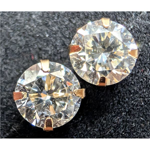 14K(0.43G), LAB DIAMOND (0.82CT) EARRING APPRAISED INSURANCE VALUE $1000
