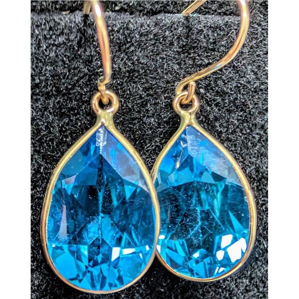 10K(1.57G), B.TOPAZ (7.1CT) EARRING, APPRAISED INSURANCE VALUE $900