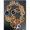 Image 1 : SILVER(9.5G), GENUINE AMBER BRACELET 7", SUGGESTED RETAIL VALUE $300