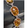 Image 2 : SILVER(9.5G), GENUINE AMBER BRACELET 7", SUGGESTED RETAIL VALUE $300