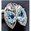Image 1 : SILVER(3.84G), BLUE TOPAZ (APP 2CT) EARRING, SUGGESTED RETAIL VALUE $300