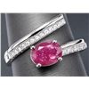 Image 1 : SILVER(3.29G), GENUINE RUBY (1CT) RING, SUGGESTED RETAIL VALUE $280