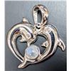 Image 1 : SILVER(3.34G), MOONSTONE HEART SHAPE (APP 0.5CT) PENDANT, SUGGESTED RETAIL VALUE $240