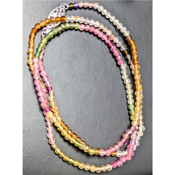 NATURAL FANCY COLOR TOURMALINE (APP 9CT) NECKLACE 16, SUGGESTED RETAIL VALUE $240