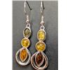 Image 1 : SILVER(3.97G), GENUINE AMBER EARRING, SUGGESTED RETAIL VALUE $240