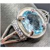 Image 1 : SILVER(2.62G), BLUE TOPAZ (1.5CT) RING, SUGGESTED RETAIL VALUE $200