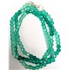 Image 1 : GENUINE GREEN ONYX BEADS WITH SILVER CLASP NECKLACE 16", SUGGESTED RETAIL VALUE $200