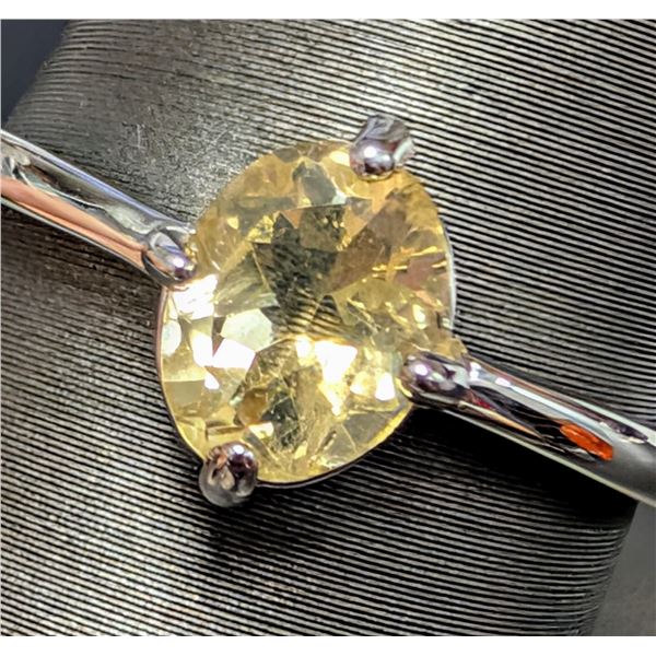 SILVER(2.15G), CITRINE (1.5CT) RING, SUGGESTED RETAIL VALUE $200