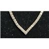 Image 2 : *NEW* 18K GOLD PLATED 2.5MM PRINCESS CUT SIMULATED DIAMOND (CZ) TENNIS NECKLACE: 18" LONG