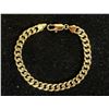 Image 1 : *NEW* 14K GOLD PLATED 7.5MM CUBAN LINK BRACELET: 8" LONG