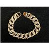 Image 1 : *NEW* 18K GOLD PLATED 14MM SIMULATED DIAMOND (CZ) ICED OUT CUBAN LINK BRACELET: 8" LONG