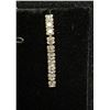 Image 2 : *NEW* 18K GOLD PLATED 2.5MM PRINCESS CUT SIMULATED DIAMOND (CZ) TASSEL EARRINGS: 1" LONG