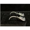 Image 2 : *NEW* .925 SILVER PEAR CUT SIMULATED DIAMOND (CZ) HALO DANGLE EARRINGS: 2CT EACH EARRING