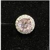 Image 2 : *NEW* PINK SIMULATED DIAMOND (CZ) HALO STUD EARRINGS: 1 CT EACH
