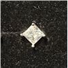 Image 2 : *NEW* .925 SILVER PRINCESS CUT SIMULATED DIAMOND (CZ) STUD EARRINGS: 0.8CT EACH