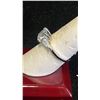 Image 2 : *NEW* .925 SILVER 2 CT SIMULATED DIAMOND (CZ) TRINITY RING WITH PEAR CUT SIDE STONES: SIZE 8