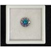 Image 2 : *NEW* 4CT RAINBOW BLUE MOISSANITE LAB DIAMOND: ROUND, BRILLIANT CUT - VVS1, GRA REPORT