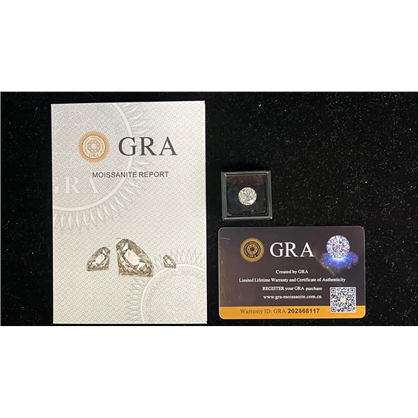 *NEW* 4CT MOISSANITE LAB DIAMOND - ROUND BRILLIANT CUT - GH - VVS1, GRA REPORT
