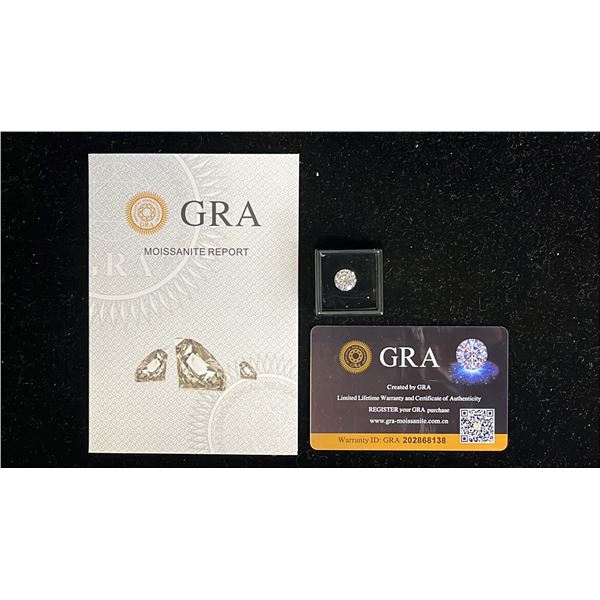 *NEW* 3 CT MOISSANITE LAB DIAMOND: ROUND, BRILLIANT CUT - GH - VVS1, GRA REPORT