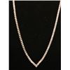 Image 1 : *NEW* 18K GOLD PLATED 2.5MM PRINCESS CUT SIMULATED DIAMOND (CZ) TENNIS NECKLACE: 18" LONG