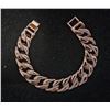 Image 1 : *NEW* 18K GOLD PLATED 14MM SIMULATED DIAMOND (CZ) ICED OUT CUBAN LINK BRACELET: 8" LONG