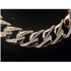 Image 2 : *NEW* 18K GOLD PLATED 14MM SIMULATED DIAMOND (CZ) ICED OUT CUBAN LINK BRACELET: 8" LONG