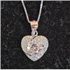 Image 1 : *NEW* .925 SILVER 1CT MOISSANITE LAB DIAMOND SWIRL HEART NECKLACE