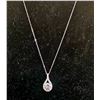 Image 1 : *NEW* STERLING SILVER 3CT SIMULATED DIAMOND (CZ) TEARDROP NECKLACE; 16"-18" LONG