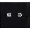 Image 1 : *NEW* .925 SILVER MOISSANITE LAB DIAMOND STUD EARRINGS: 1 CT EACH
