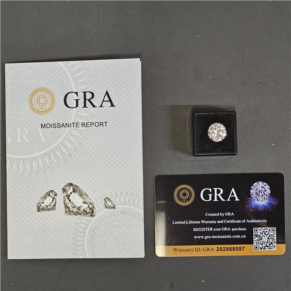 *NEW* 6CT MOISSANITE LAB DIAMOND: ROUND, BRILLIANT CUT - GH - VVS1 - GRA REPORT