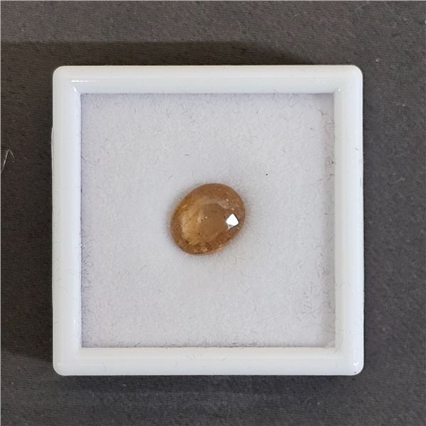 *NEW* 4.7CT OVAL CUT NATURAL IMPERIAL TOPAZ: UNTREATED (8.3MM X 10.5MM)