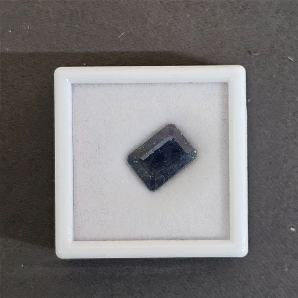 *NEW* 9.9CT EMERALD CUT NATURAL BLUE SAPPHIRE: UNTREATED (9.5MM X 13.1MM)