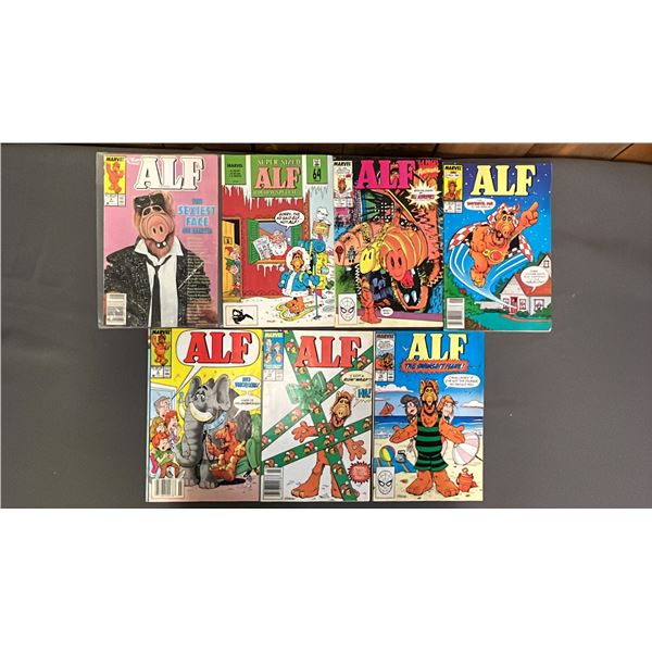 (7) VINTAGE MARVEL "ALF" COMIC BOOKS