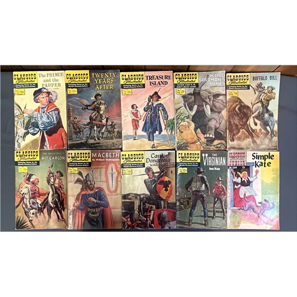 (9) ASSORTED VINTAGE "CLASSICS ILLUSTRATED" COMIC BOOKS