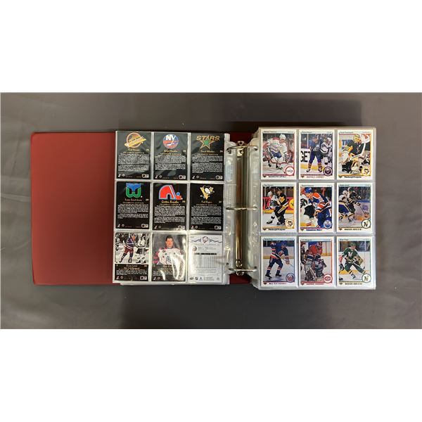 BINDER OF ASSORTED HOCKEY TRADING CARDS