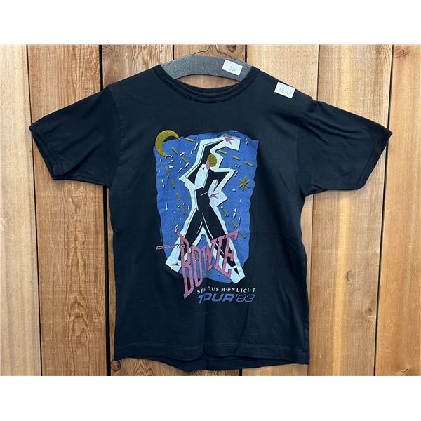VINTAGE SIZE SMALL BOWIE SERIOUS MOONLIGHT TOUR '83 T-SHIRT