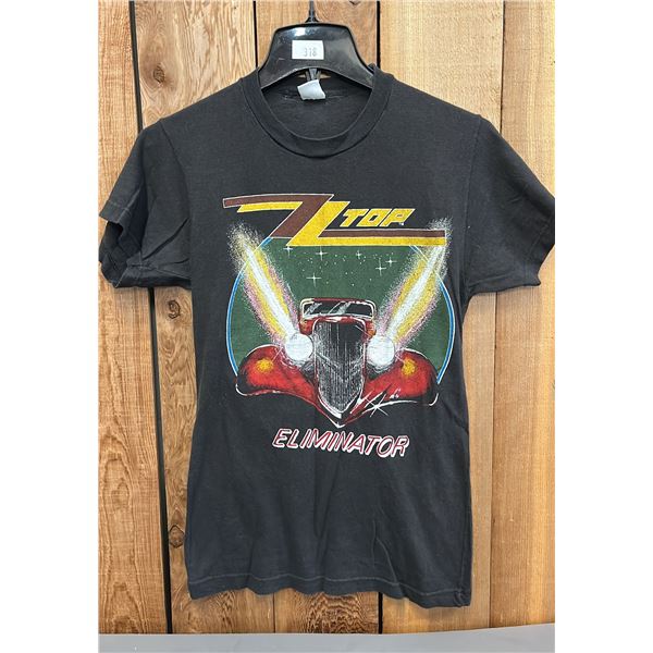 VINTAGE SIZE SMALL ZZ TOP ACROSS THE WORLD ELIMINATOR TOUR 1983 T-SHIRT