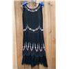 Image 1 : VINTAGE SIZE 18 BEADED CHIFFON DRESS WITH TULLE SKIRT TRIM