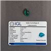 Image 2 : 9.05 CT PEAR CUT EMERALD WITH IGL CERTIFICATE: 15MM X 10MM X 8MM