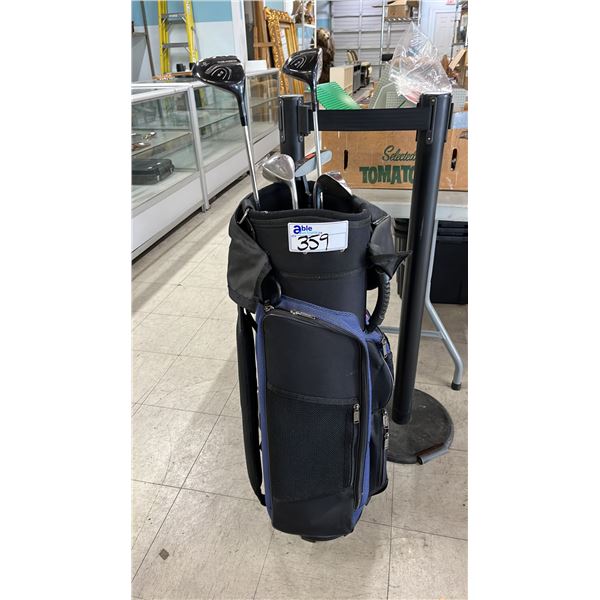 MACGREGOR GOLF BAG & ASSORTED GOLF CLUBS